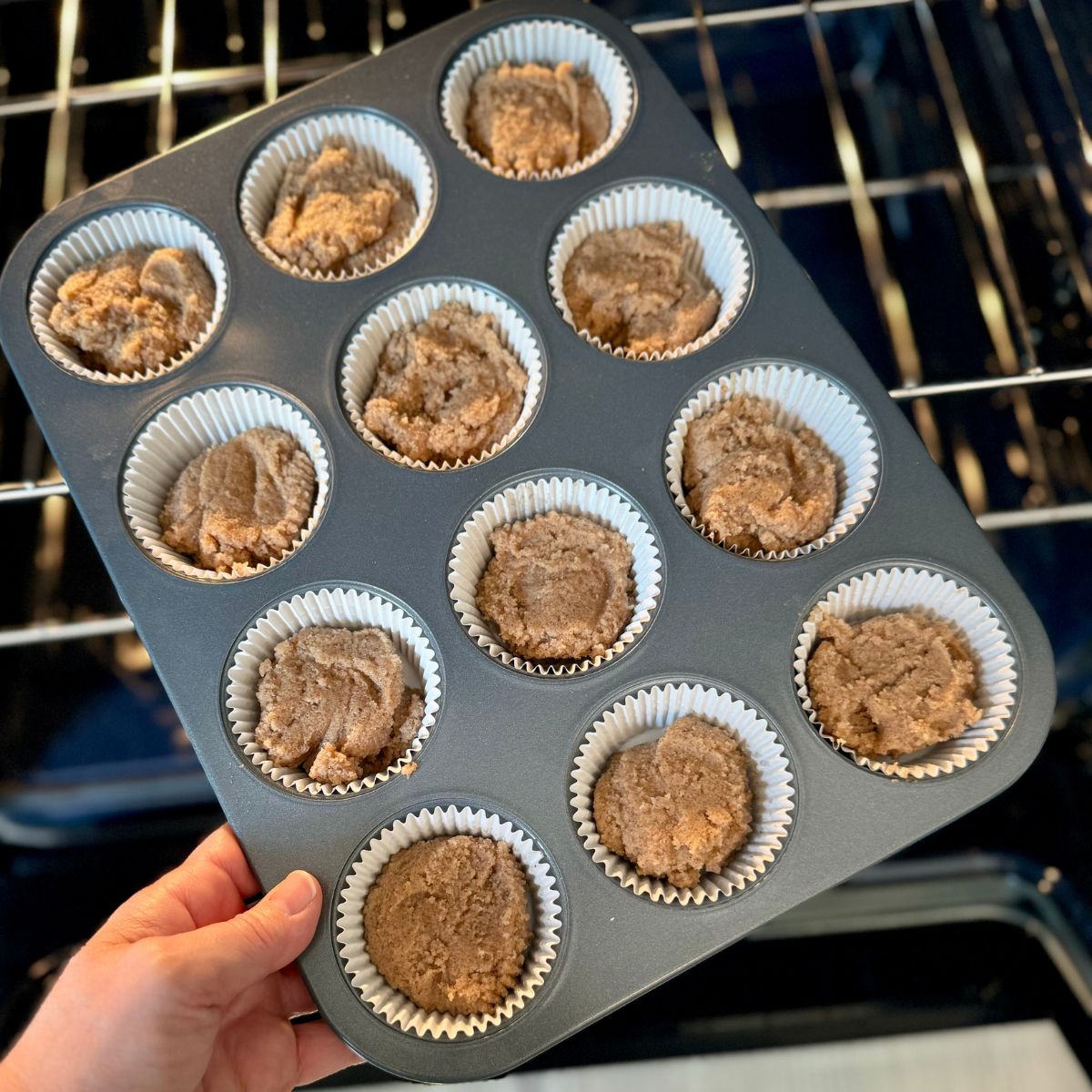 Low Carb Cinnamon Muffins Step 5 Fill Muffin Tins