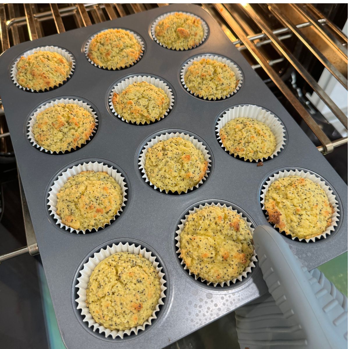 Low Carb Lemon Poppyseed Muffin Step 6 Bake